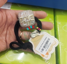 Cột Tóc Pha Lê Trắng