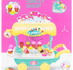 XE ĐẨY BÁN KEM SWEET SHOP CÓ NHẠC VÀ ĐÈN - XS-14089