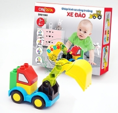 Ghép hình xe công trường - Xe đào