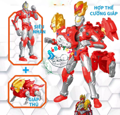 ĐỒ CHƠI SIÊU NHÂN ĐIỆN QUANG ULTRAMAN BIẾN HÌNH ROBOT SƯ TỬ - d622-h099a