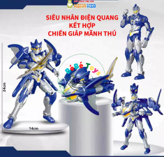 ĐỒ CHƠI SIÊU NHÂN ĐIỆN QUANG ULTRAMAN BIẾN HÌNH ROBOT CÁ MẬP - d622-h099b