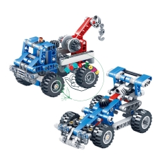 Đồ Chơi Giáo Dục STEM Lắp Ráp Xe Kỹ Thuật -  KY1010-1 - Xe Cần Cẩu Và Xe Đua (139 Mảnh Ghép)