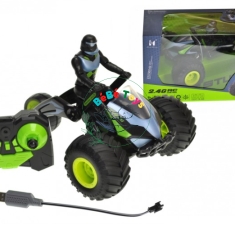 Rc Toy Stunt Ô Tô Xe Máy Biến Hình Xoay 360° Có Đèn Điều Khiển Từ Xa 2.4Ghz