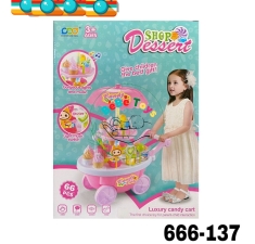 BỘ ĐỒ CHƠI XE BÁN KEM ĐÁNG YÊU SHOP DESSERT KÈM ÂM THANH- 666-137