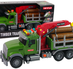 Xe chở gỗ có trục cẩu xoay, có cần cẩu Toystar 666-80p