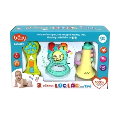 Bộ 3 Đồ Chơi Lúc Lắc Cho Trẻ - Happy Baby 580011