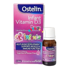 Thực phẩm bổ sung Vitamin D3 dạng giọt Ostelin Infant Vitamin D3 Drops 2.4ml