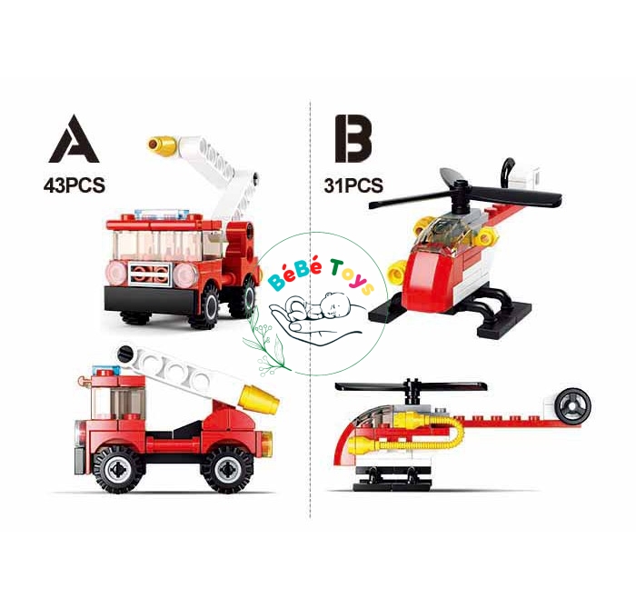 Lego CITY FIRE RESCUE LẮP RÁP MÔ HÌNH SÁNG TẠO 4IN1 - NO.123-181