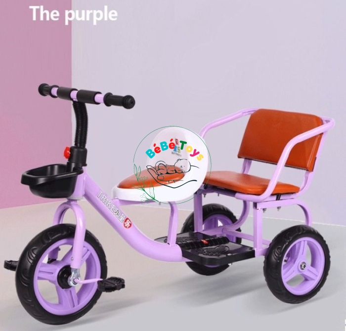 Xe đạp 3 bánh 2 ghế xích lô cho bé
