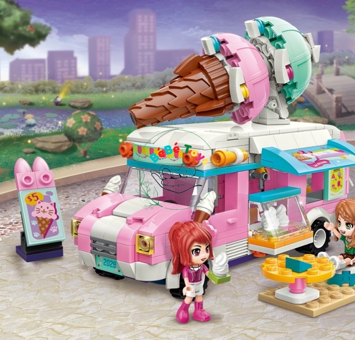 Bộ Đồ Chơi Lego Cho Bé Gái Lắp Ráp Mô Hình Qman 2029 Xe Kem 388 Chi Tiết