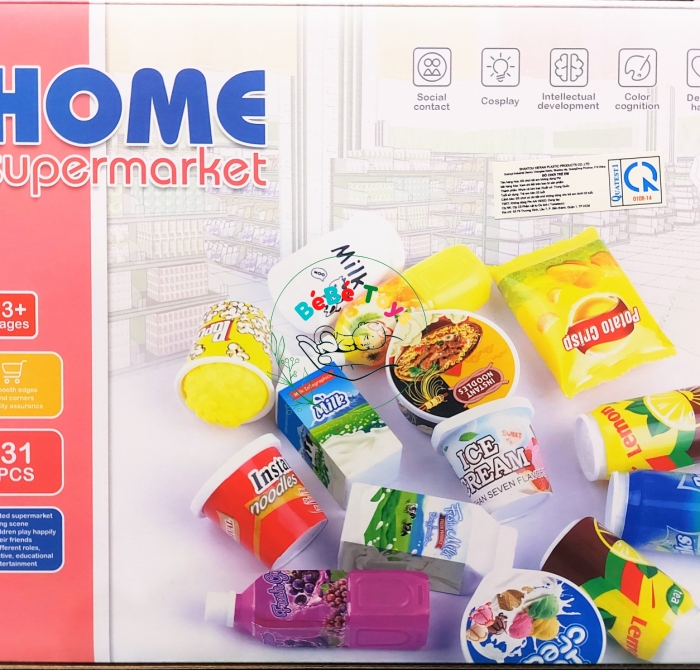 Xe đẩy siêu thị và kệ hàng- 20H1