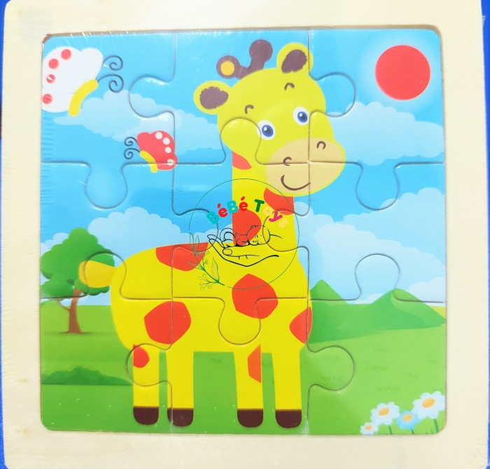 Đồ chơi Tranh Ghép gỗ 9 mảnh 11cm*11cm ngộ nghĩnh cho bé