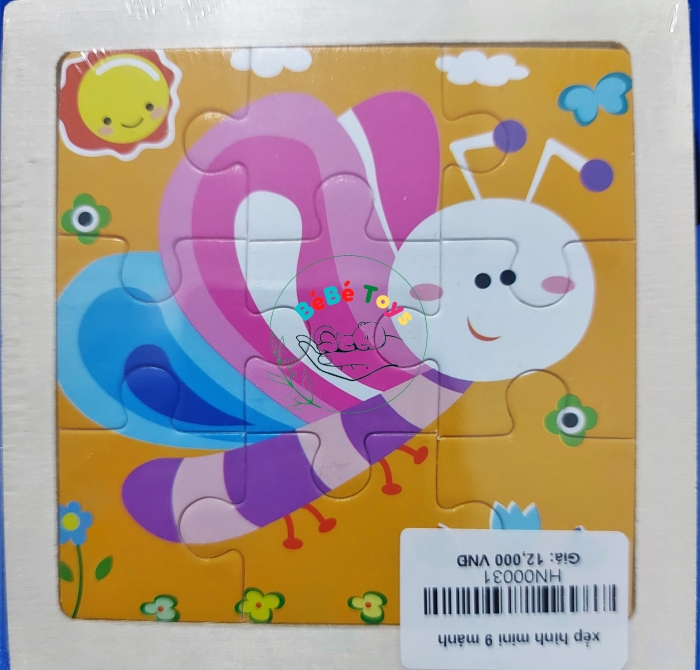 Đồ chơi Tranh Ghép gỗ 9 mảnh 11cm*11cm ngộ nghĩnh cho bé
