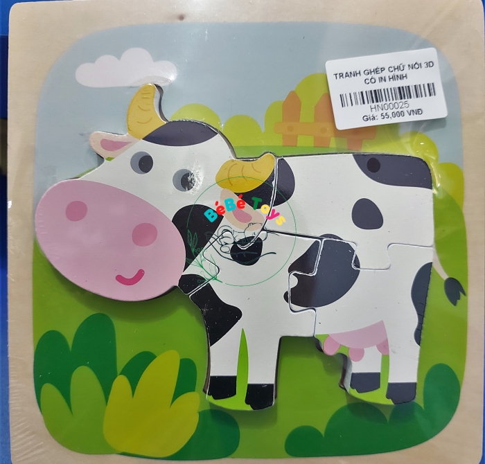 TRANH GHÉP HÌNH 3D NỔI BẰNG GỖ CHO BÉ FULL MÀU NỀN