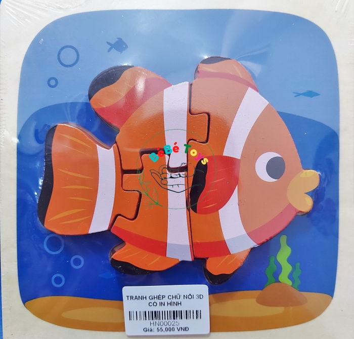 TRANH GHÉP HÌNH 3D NỔI BẰNG GỖ CHO BÉ FULL MÀU NỀN