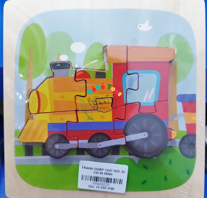 TRANH GHÉP HÌNH 3D NỔI BẰNG GỖ CHO BÉ FULL MÀU NỀN