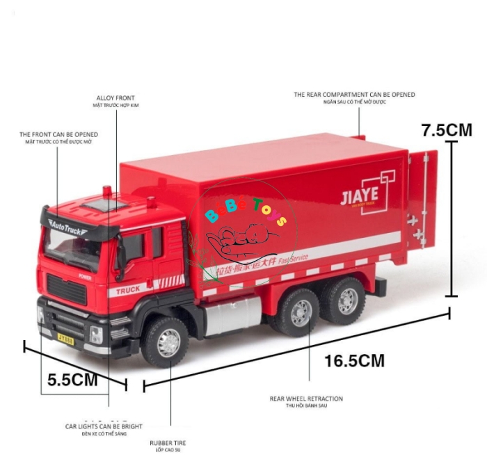 Mô hình xe tải thùng 1:24  TN-NX325B
