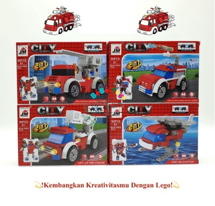 Lego CITY FIRE RESCUE LẮP RÁP MÔ HÌNH SÁNG TẠO 4IN1 - NO.123-181