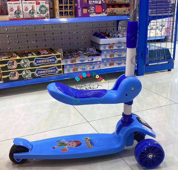 Xe trượt Scooter 2 trong 1 kết hợp chòi chân 3 bánh an toàn