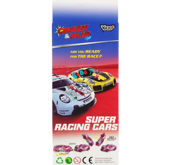 Hộp 4 Xe Đua Đồ Chơi Lật Nhảy Crash And Flip - Vecto VT54P 