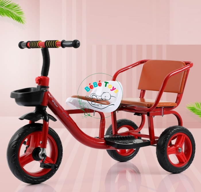 Xe đạp 3 bánh 2 ghế xích lô cho bé
