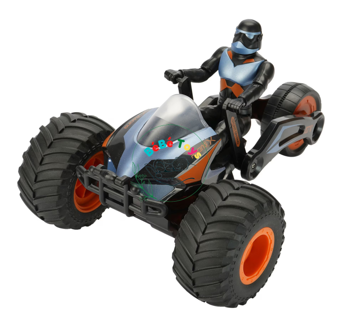 Rc Toy Stunt Ô Tô Xe Máy Biến Hình Xoay 360° Có Đèn Điều Khiển Từ Xa 2.4Ghz
