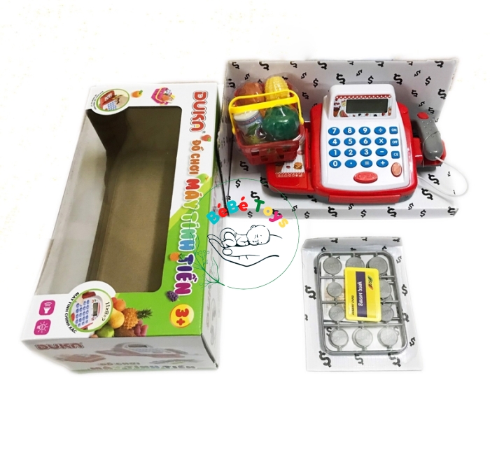 Bộ Đồ Chơi Máy Tính Tiền Màu Đỏ DUKA - 6100A