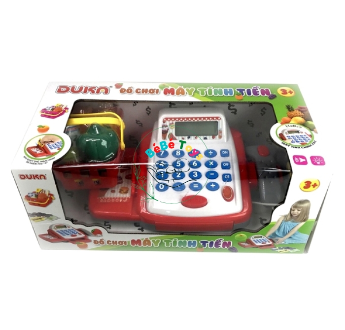 Bộ Đồ Chơi Máy Tính Tiền Màu Đỏ DUKA - 6100A