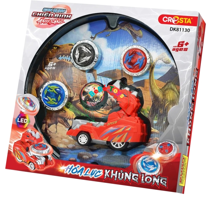 Đồ Chơi Con Quay Chiến Binh Ánh Sáng - 81130 - Hỏa Lực Khủng Long
