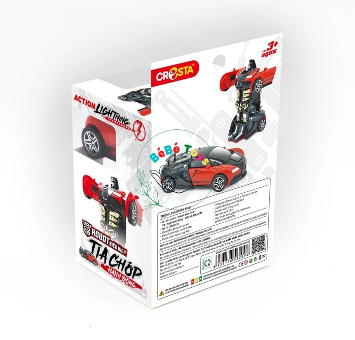 Đồ Chơi Robot Biến Hình Tia Chớp Hành Động - Cresta DK81137 - Siêu Xe Bugatti