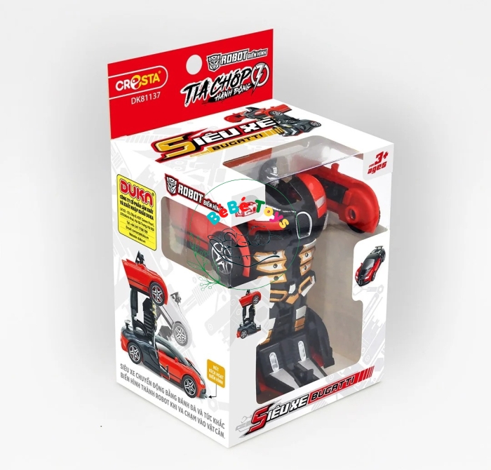 Đồ Chơi Robot Biến Hình Tia Chớp Hành Động - Cresta DK81137 - Siêu Xe Bugatti