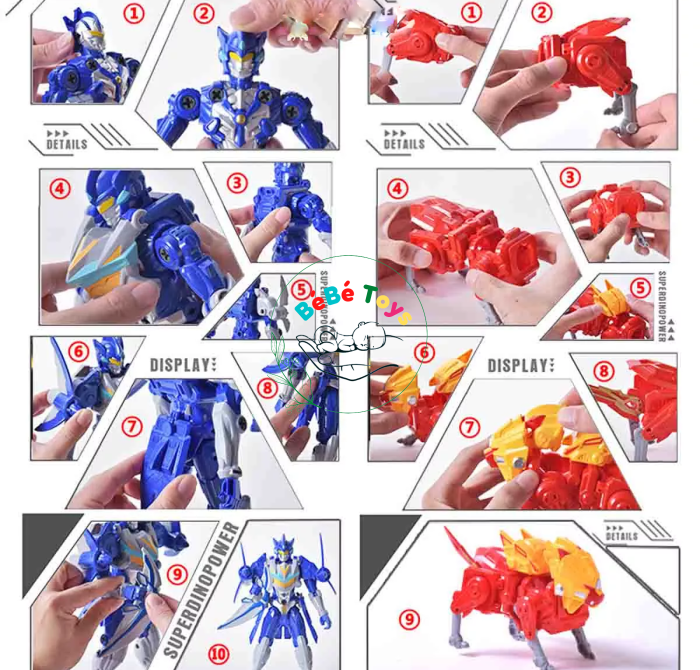 ĐỒ CHƠI SIÊU NHÂN ĐIỆN QUANG ULTRAMAN BIẾN HÌNH ROBOT CÁ MẬP - d622-h099b