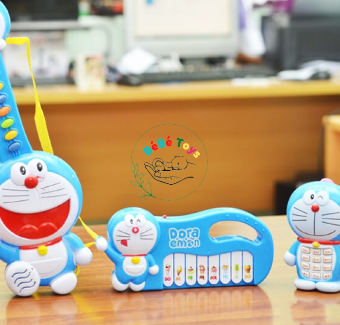 Bộ Đồ Chơi Đàn, Điện Thoại Doraemon 3 in 1 - No.1226