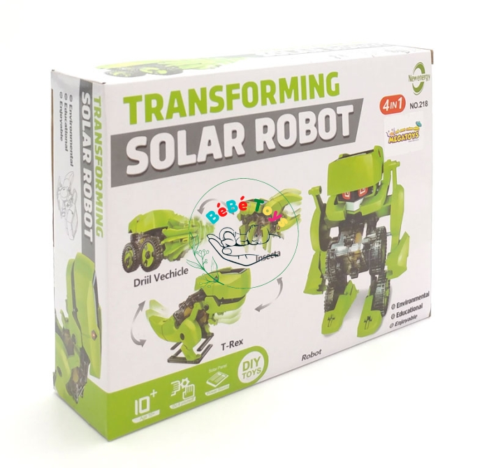Đồ Chơi Giáo Dục STEM - Lắp Ráp Robot Khủng Long Biến Hình Chạy Bằng Năng Lượng Mặt Trời New Energy 218