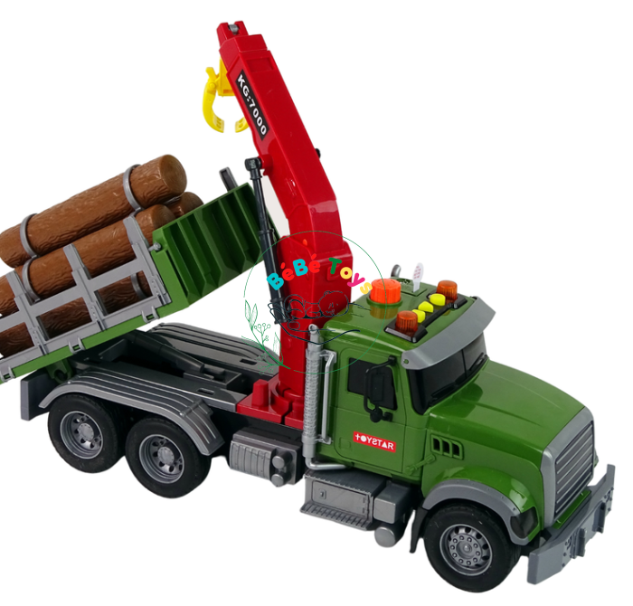 Xe chở gỗ có trục cẩu xoay, có cần cẩu Toystar 666-80p