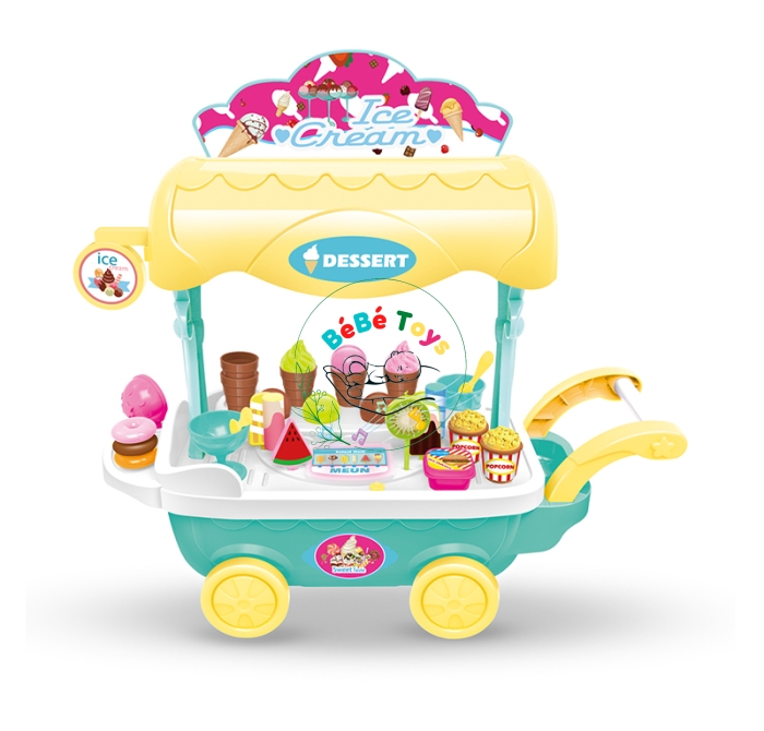 XE ĐẨY BÁN KEM SWEET SHOP CÓ NHẠC VÀ ĐÈN - XS-14089