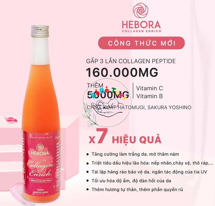 Nước uống Collagen Enrich Hebora 160.000mg 500ml
