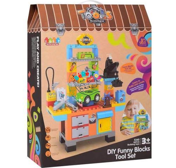 Hộp lego ráp kệ sửa chữa xe , 5340 (hộp) 92 chi tiết