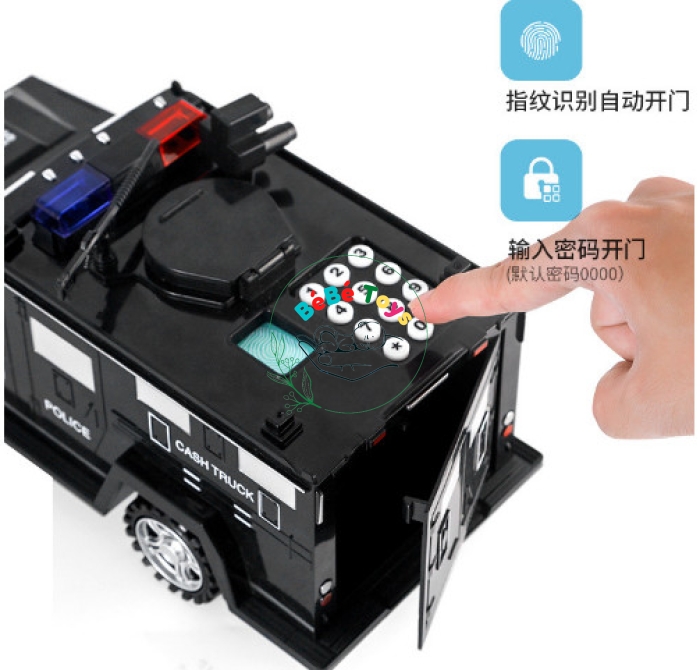 KÉT TIỀN VÂN TAY TẠO HÌNH Ô TÔ CẢNH SÁT 5980