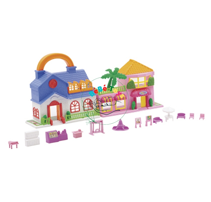 Hộp nhà villa - Mini house - kèm nội thất 498N-9N