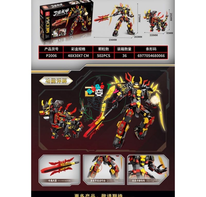 LEGO CƠ GIÁP CHINOISERIE MECHA PINDA P2006