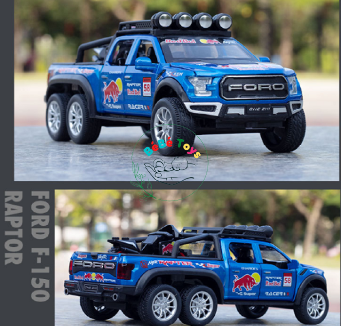 Xe mô hình Ford F150 Raptor 6×6 RED BULL 1:28 CZ