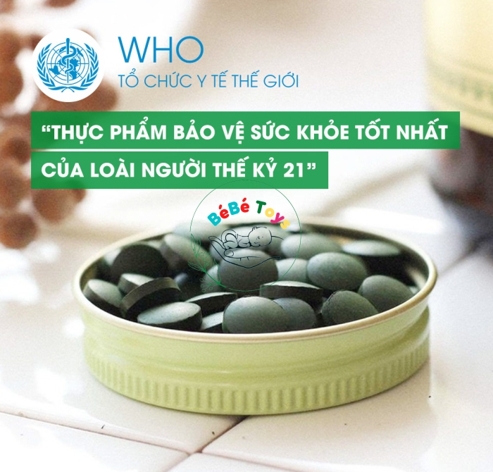Tảo xoắn Spirulina Japan Algae Nhật Bản 2200 viên