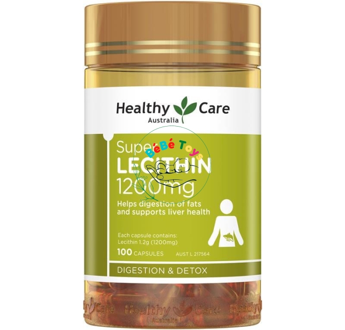 Viên uống Mầm đậu nành Healthy Care Super Lecithin 1200mg 100 viên Úc