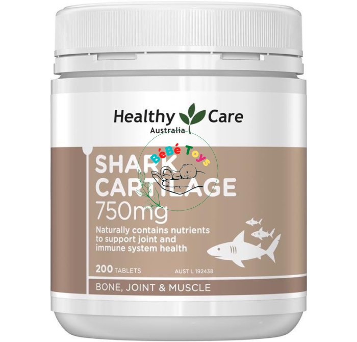 Viên uống Sụn cá mập Healthy Care Shark Cartilage 750mg 200 viên