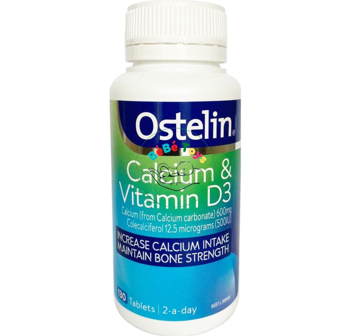 Viên uống canxi bầu Úc Ostelin Calcium & Vitamin D3 130 viên ÚC